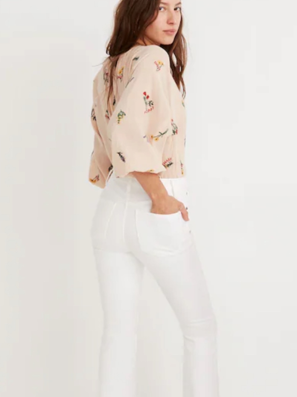 Madewell White Cali-Demi Bootcut Women's Jeans